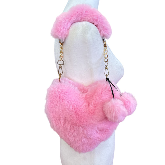 Furry Heart Purse