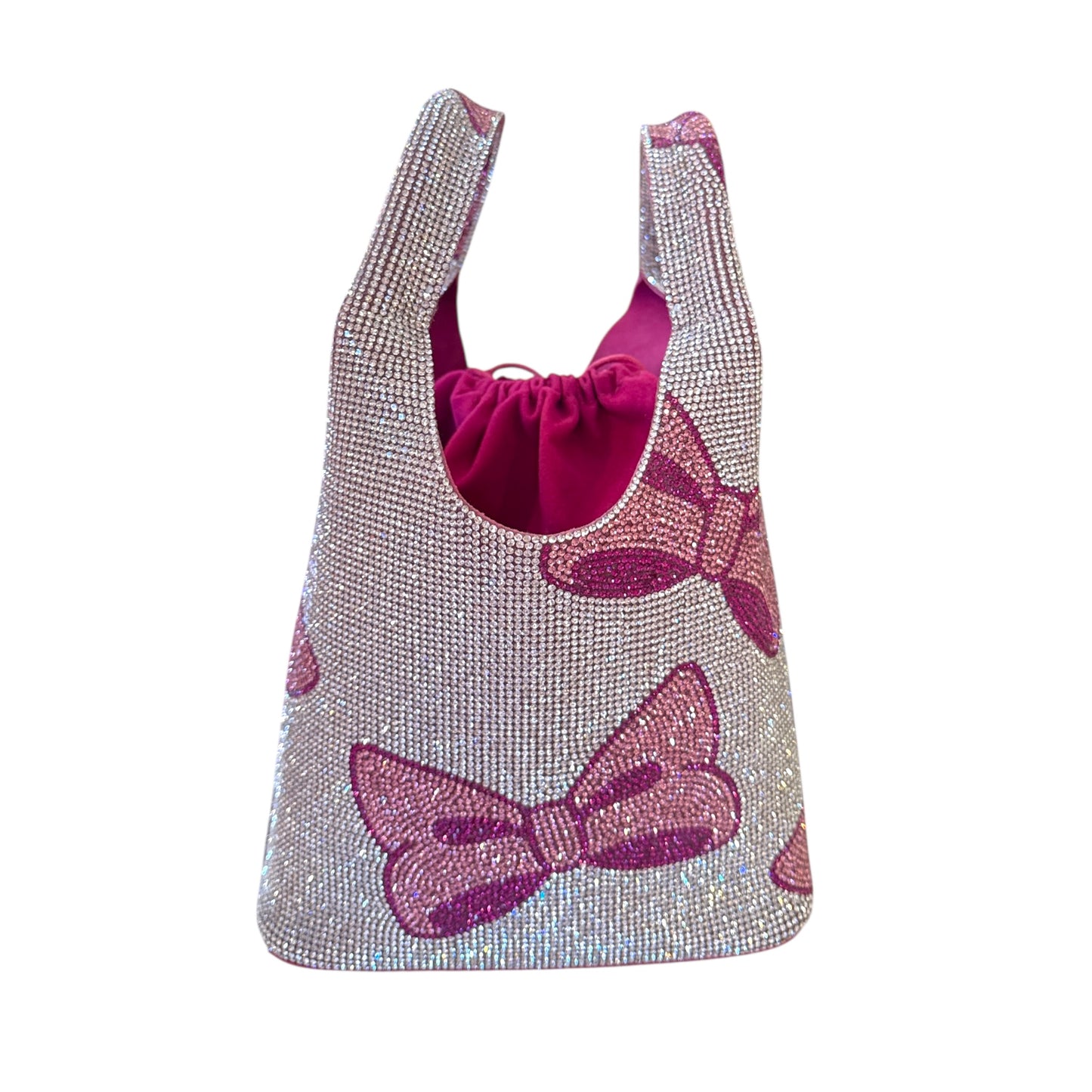 Crystal Bow Bucket Purse