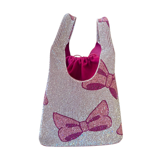 Crystal Bow Bucket Purse
