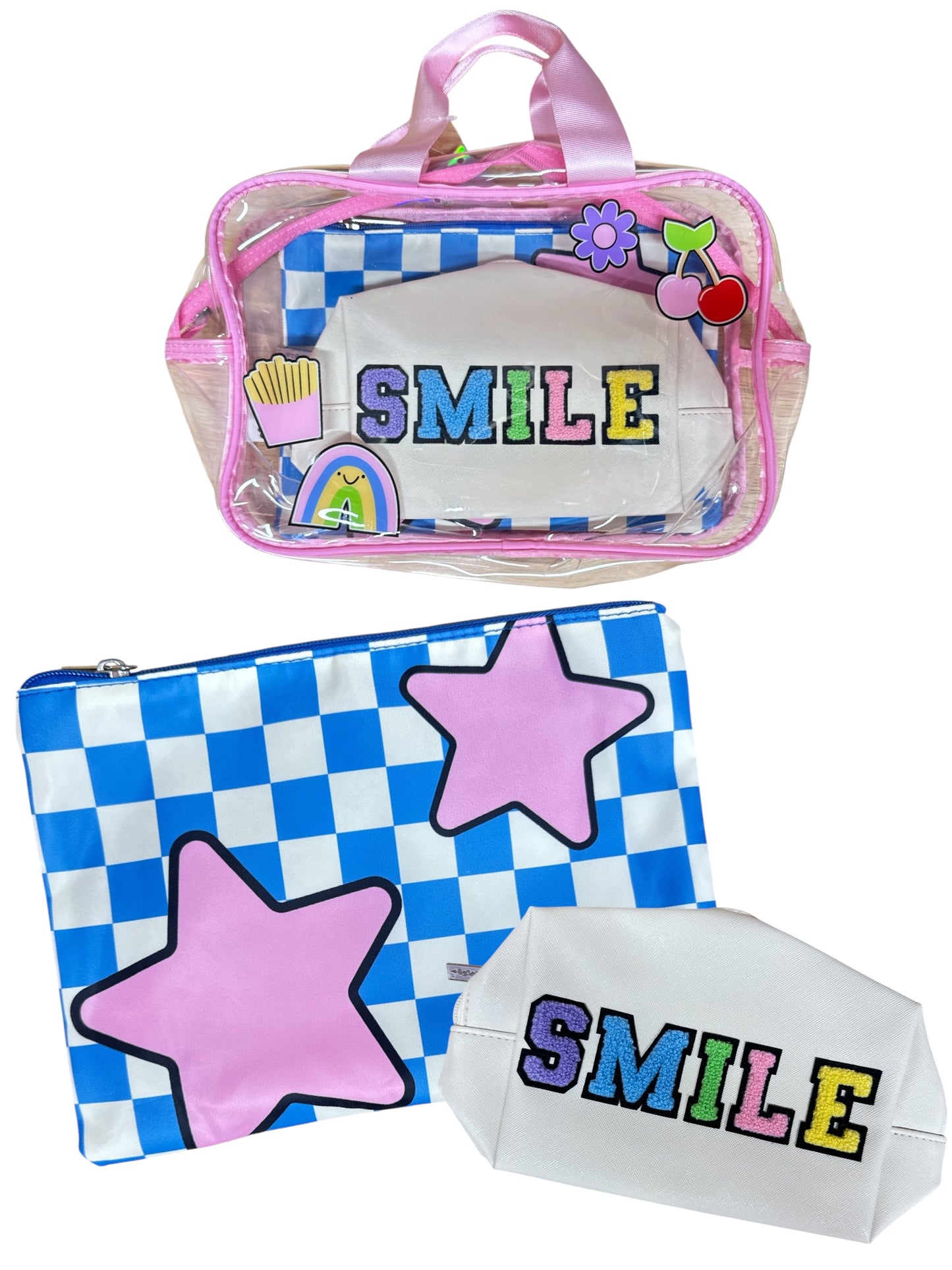 Smile Squad Cosmetic Bag Trio