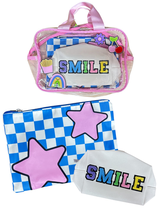 Smile Squad Cosmetic Bag Trio