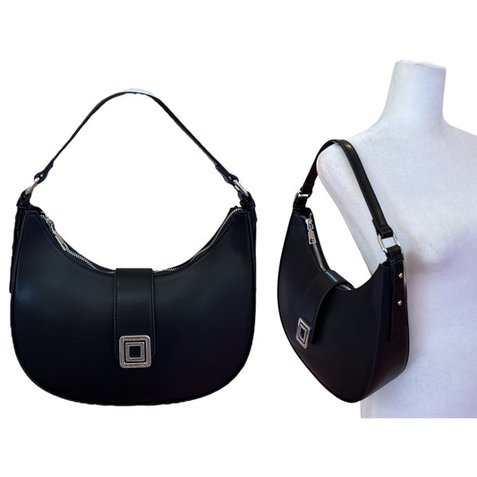 Black Crescent Shoulder Bag