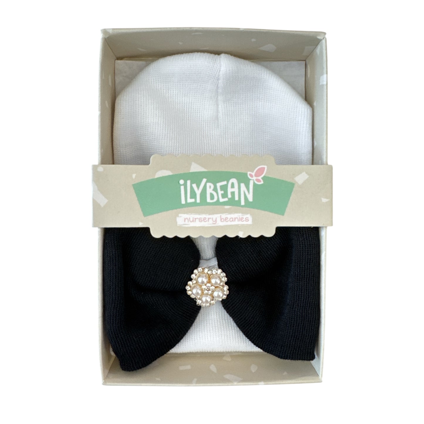 Embellished Bow Nursery Beanie