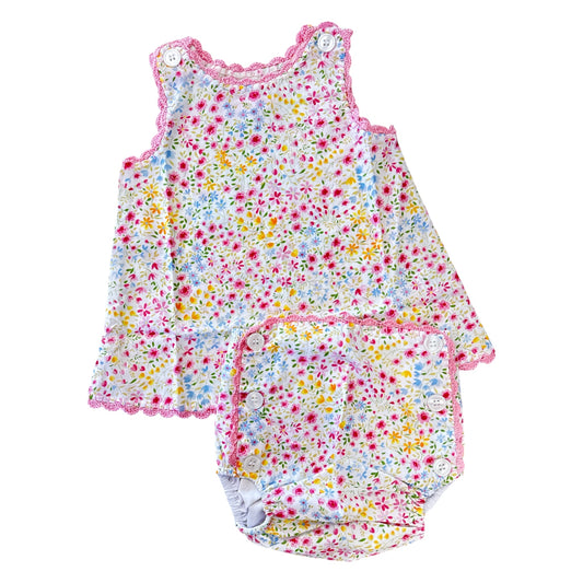 2PC Pink Floral Set- Infant
