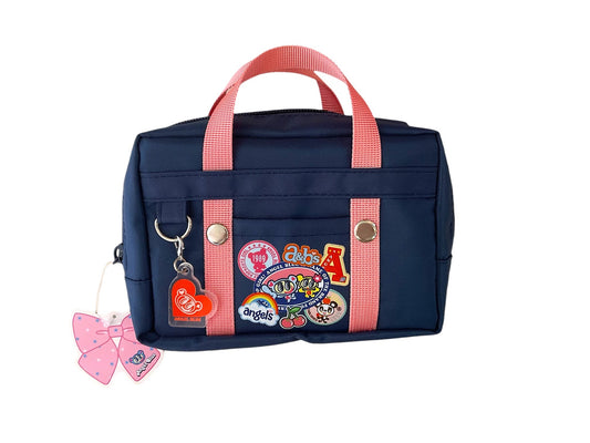 Angel Blue Mini School Bag Pouch