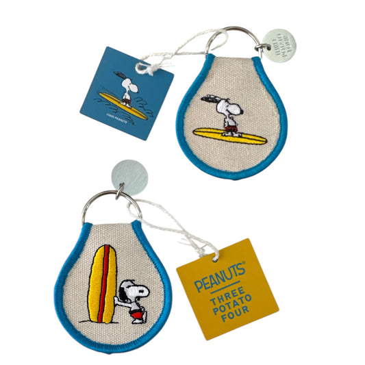 Snoopy Embroidered Patch Keychain