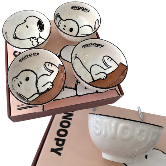 Snoopy Boxed Set of 4 Ceramic Bowls