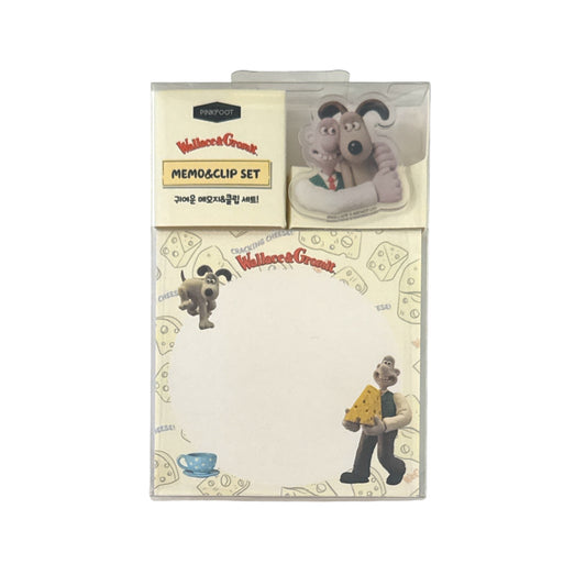 Wallace & Gromit Memo + Clip Set