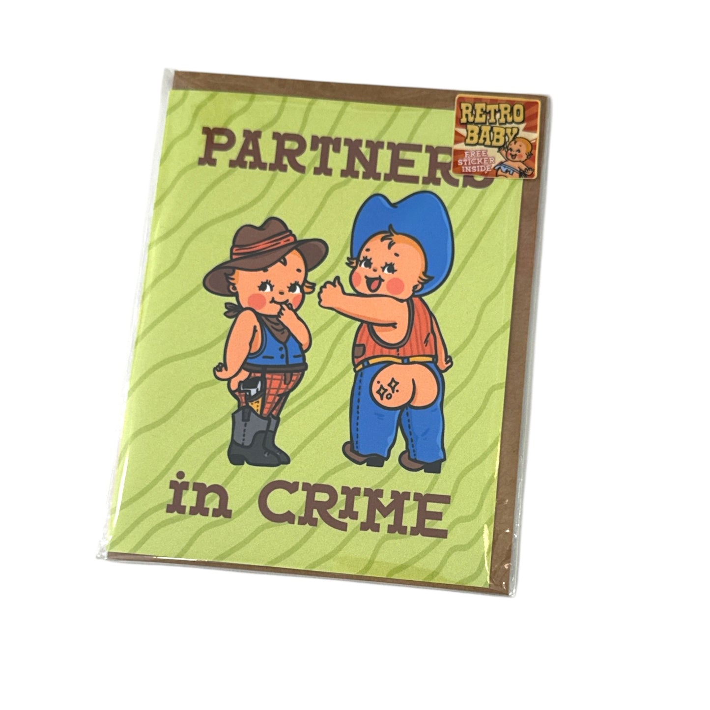 Retro Babies Greeting Card