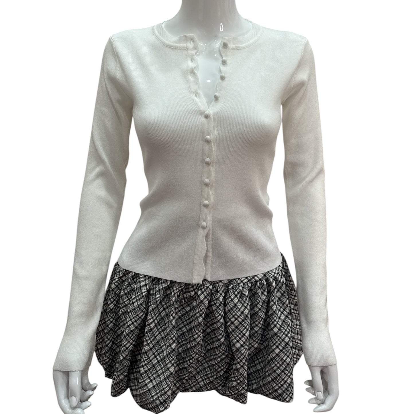 Knit Button Sweater Top