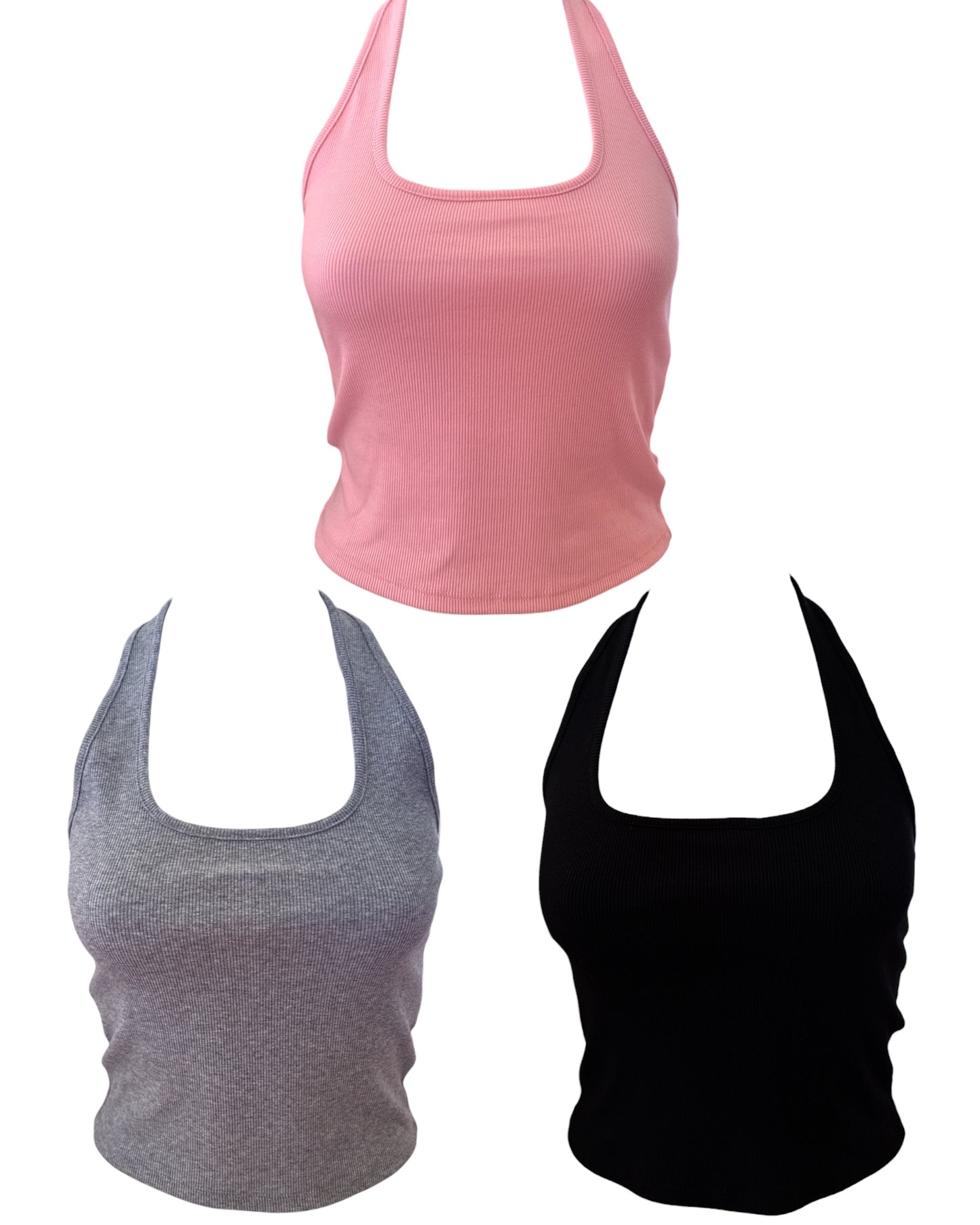 Ribbed Halter Tank Top