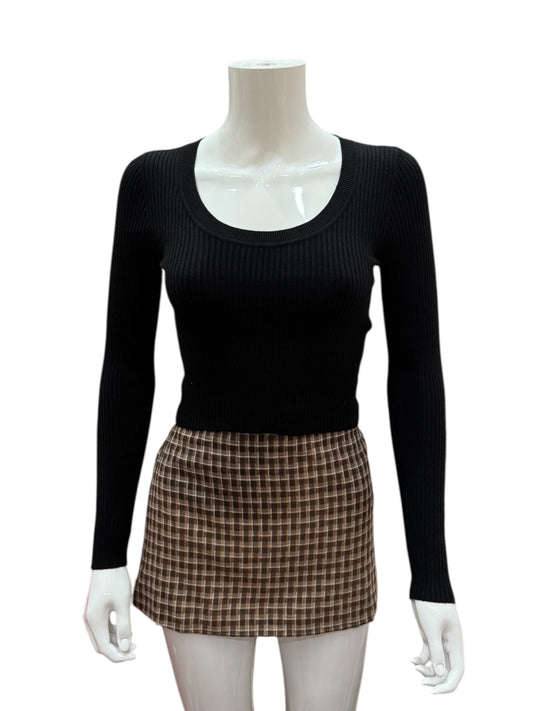 Ribbed Crop Sweater Top