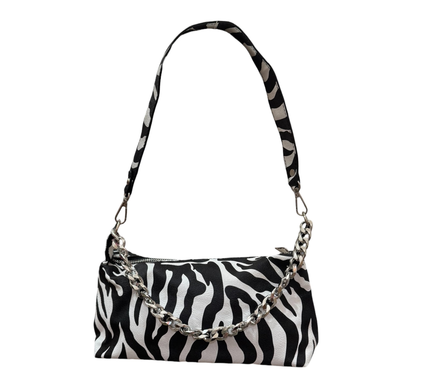 Zebra Print Chain Purse