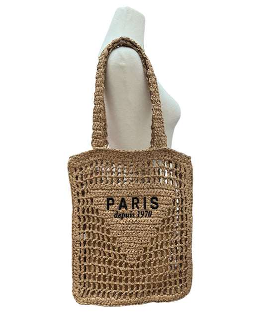 ‘Paris’ Straw Tote