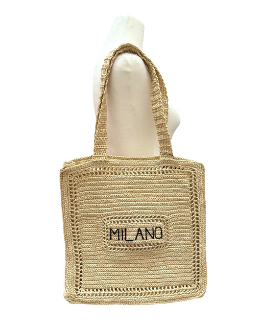 ‘Milano’ Raffia Tote