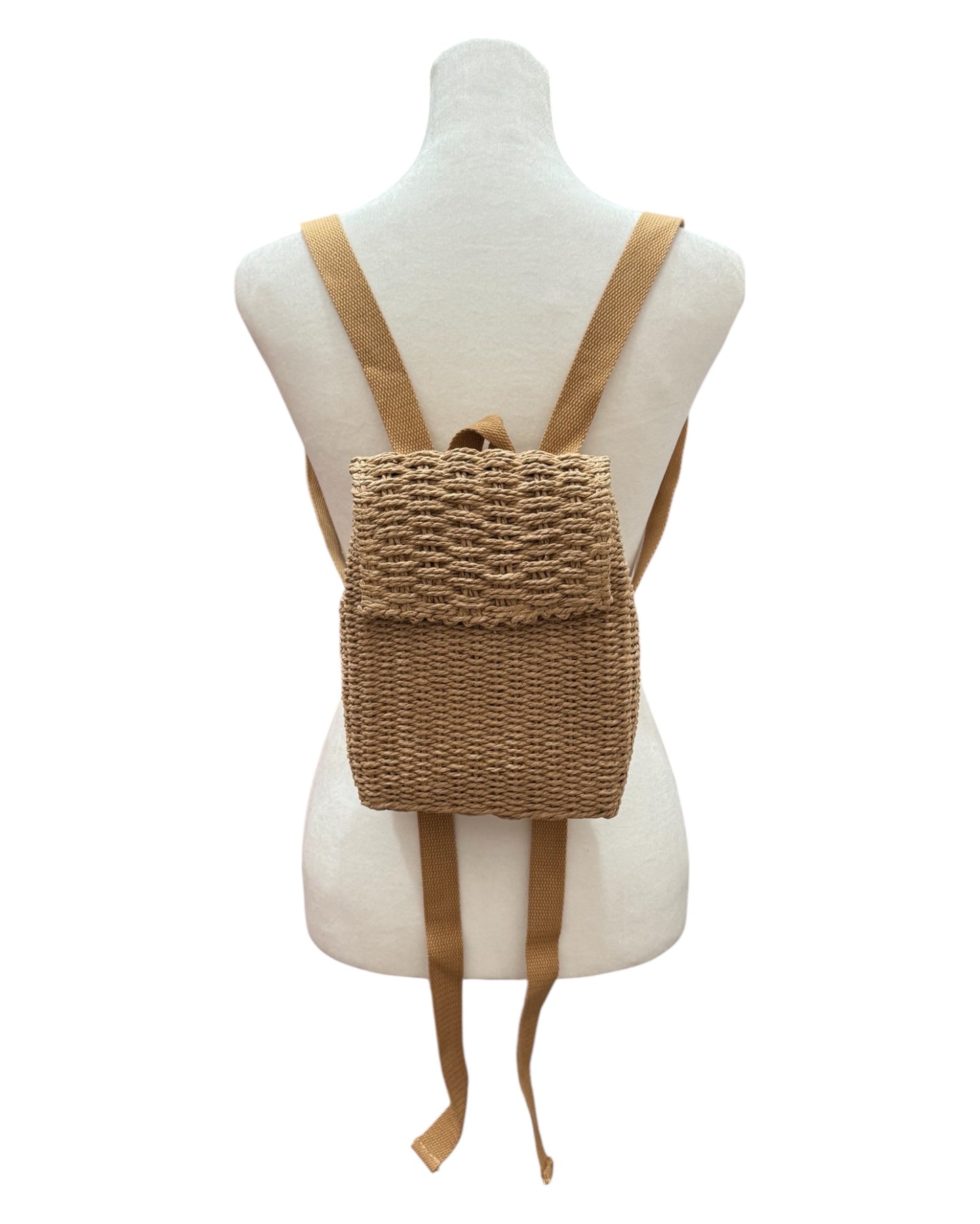 Mini Raffia Backpack