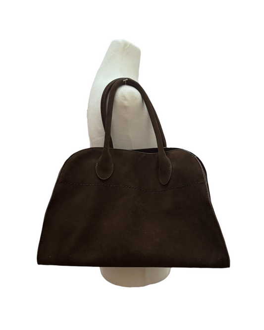 Large Suede Brown Purse