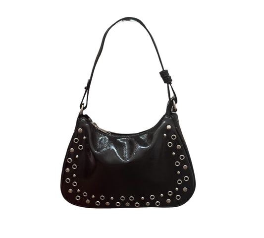 Mini Black Grommet Stud Hobo