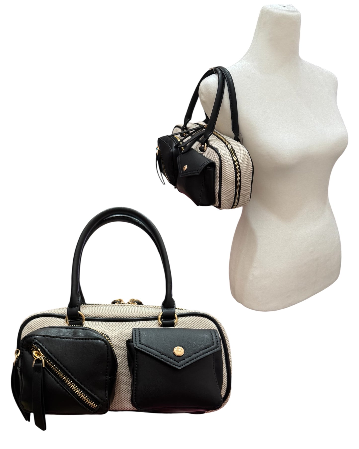 Multi-pocket Mini Boston Bag