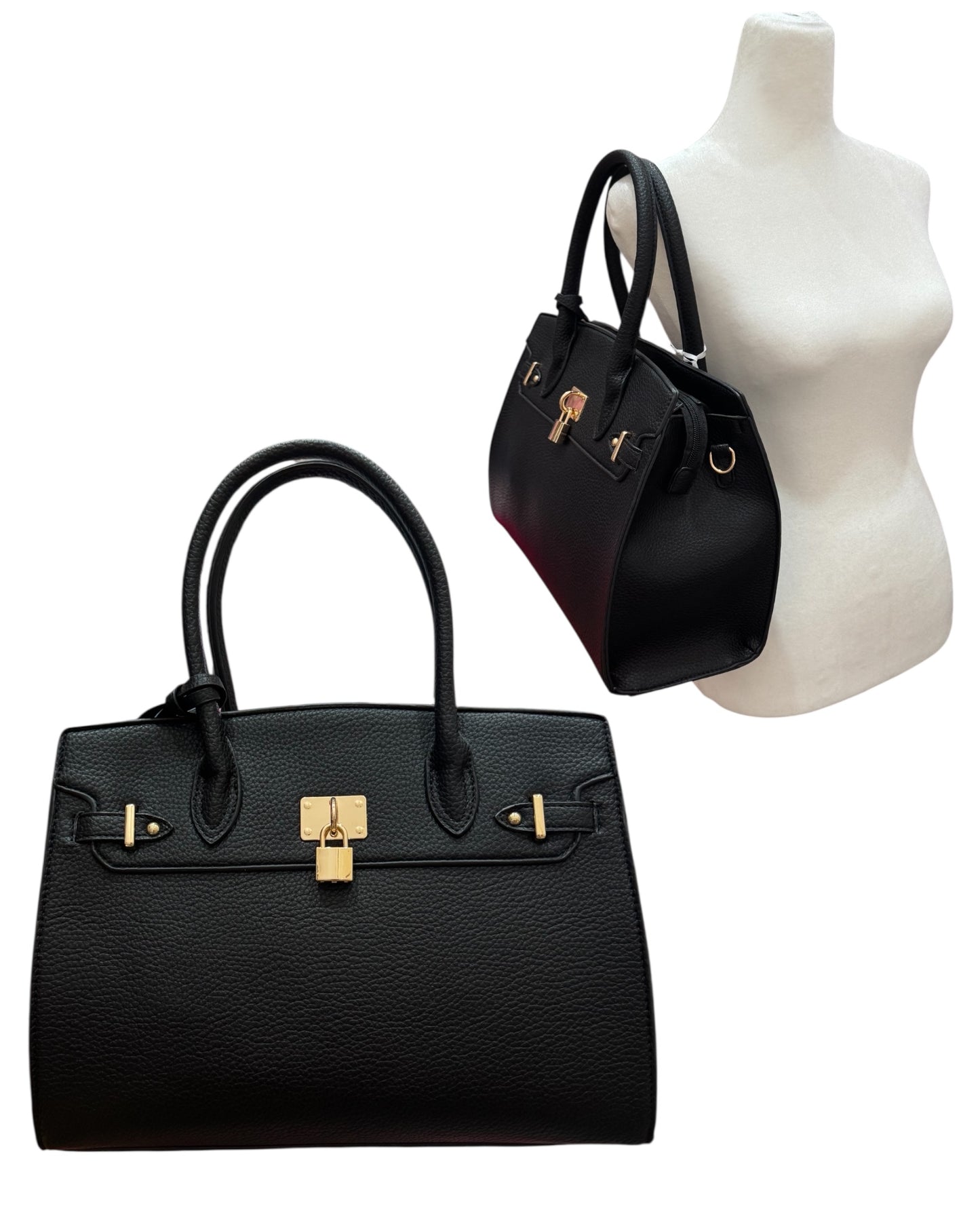 Faux Leather Structured Purse