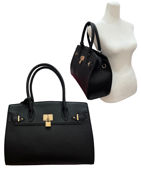 Faux Leather Structured Purse
