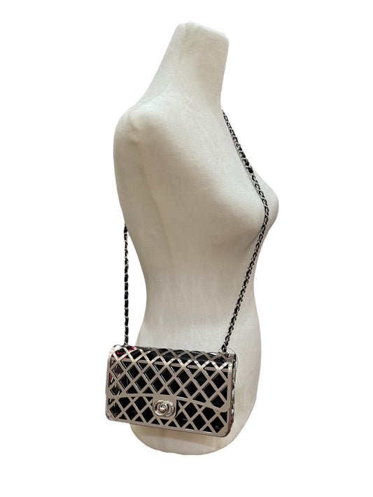 Silver Metal Cage Purse