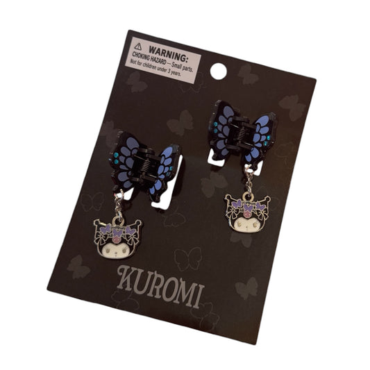 Sanrio Butterfly Enamel Charm Hair Clip Set