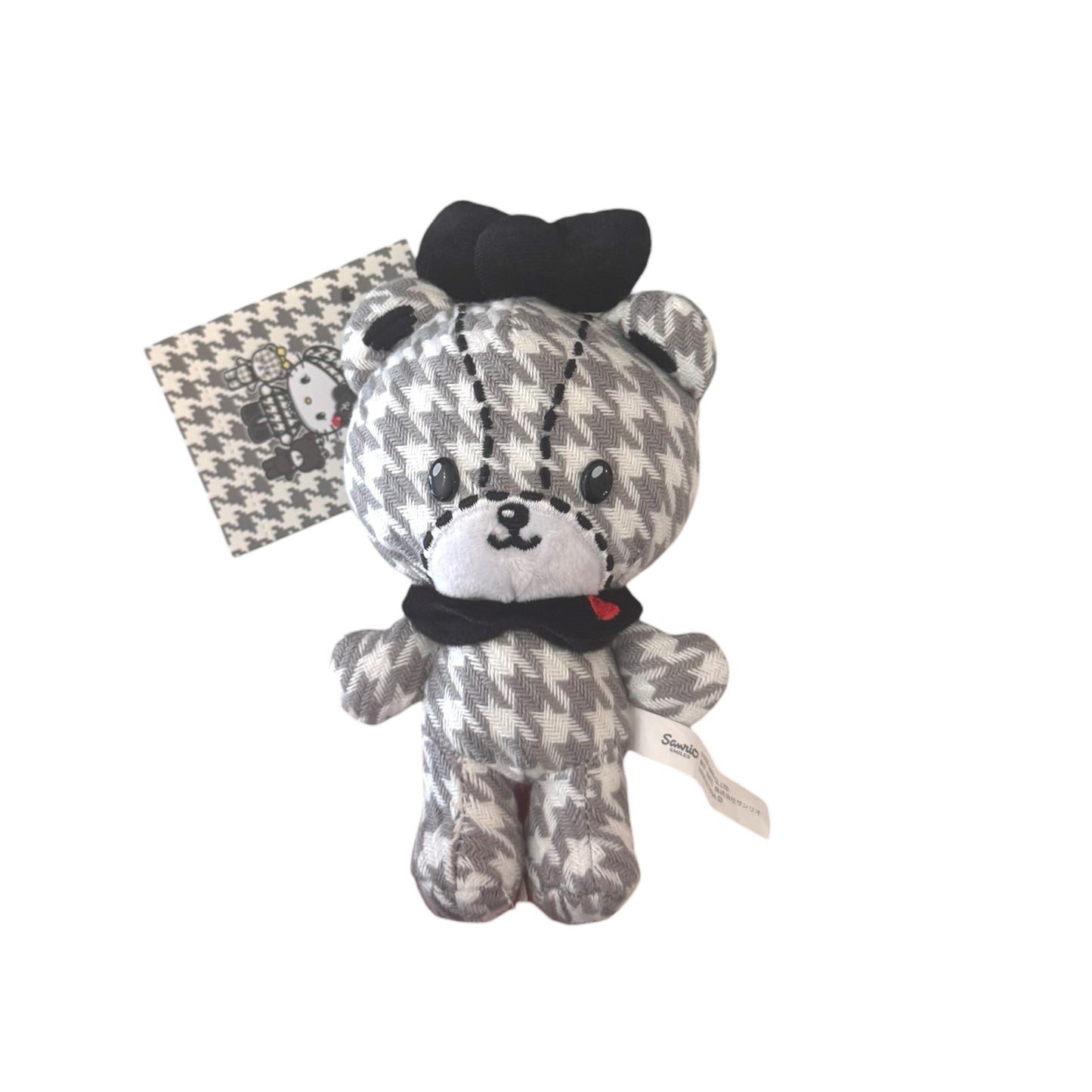 Tiny Chum Houndstooth Plush Charm
