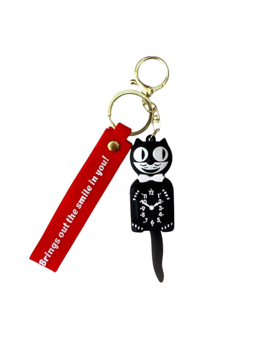 Kit Cat Clock Rubber Keychain