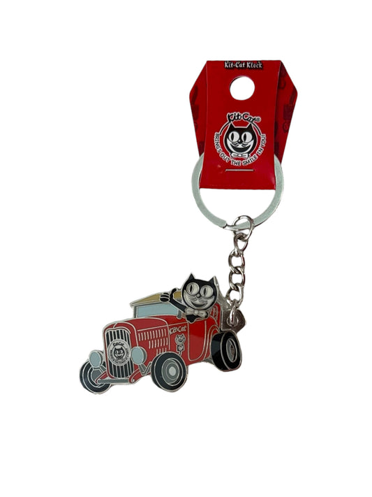 Kit Cat Klock Roadster Metal Keychain