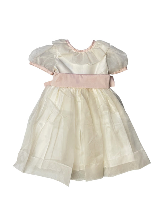 Ivory Silk Organza Dress- Kids