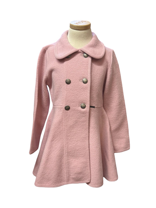 Pink Wool Twirl Coat- Kids