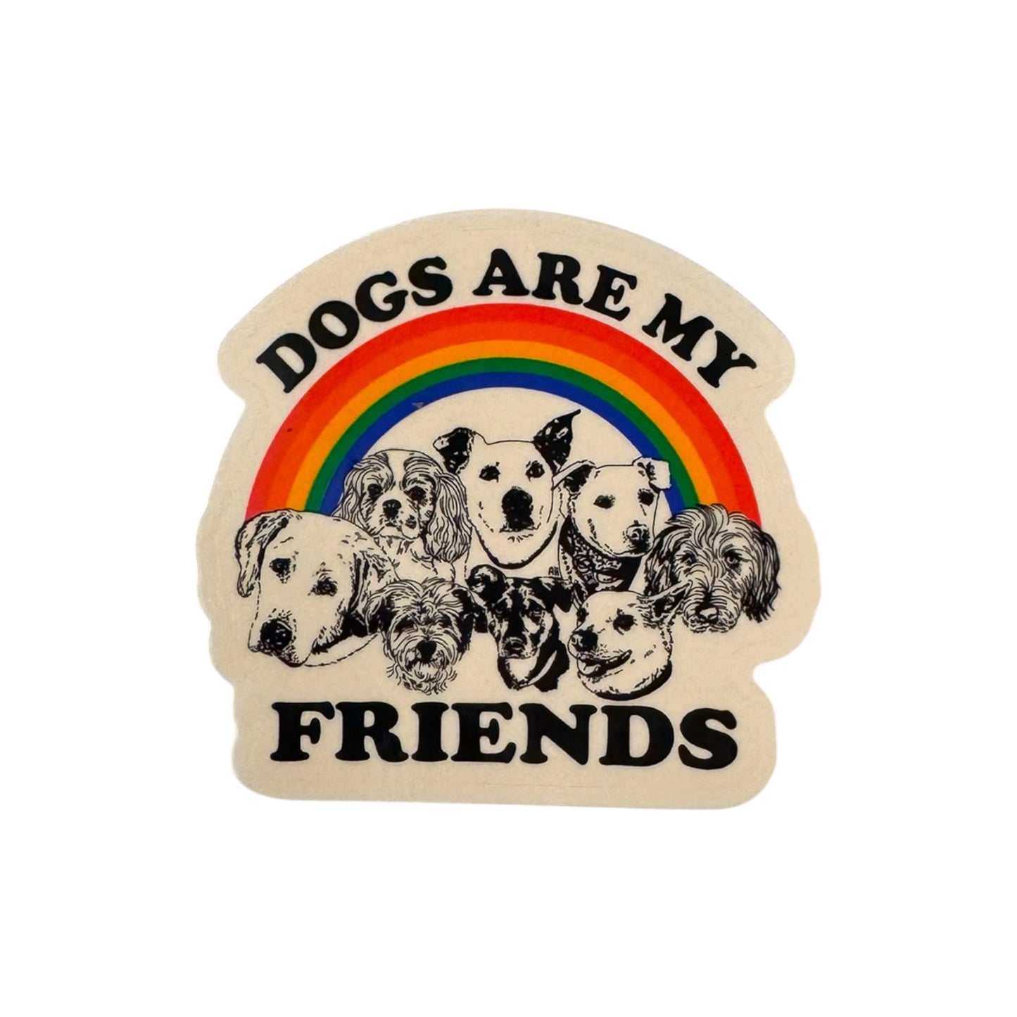 Dogs Are Friends Sticker