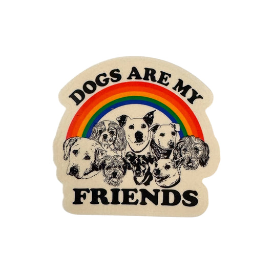 Dogs Are Friends Sticker