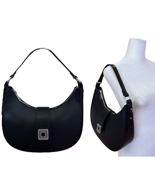 Black Crescent Shoulder Bag
