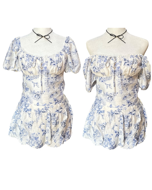 Floral Milkmaid Skort Set