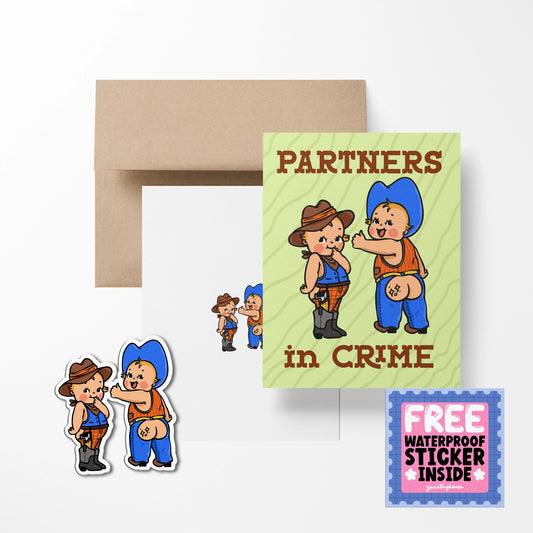 Retro Babies Greeting Card